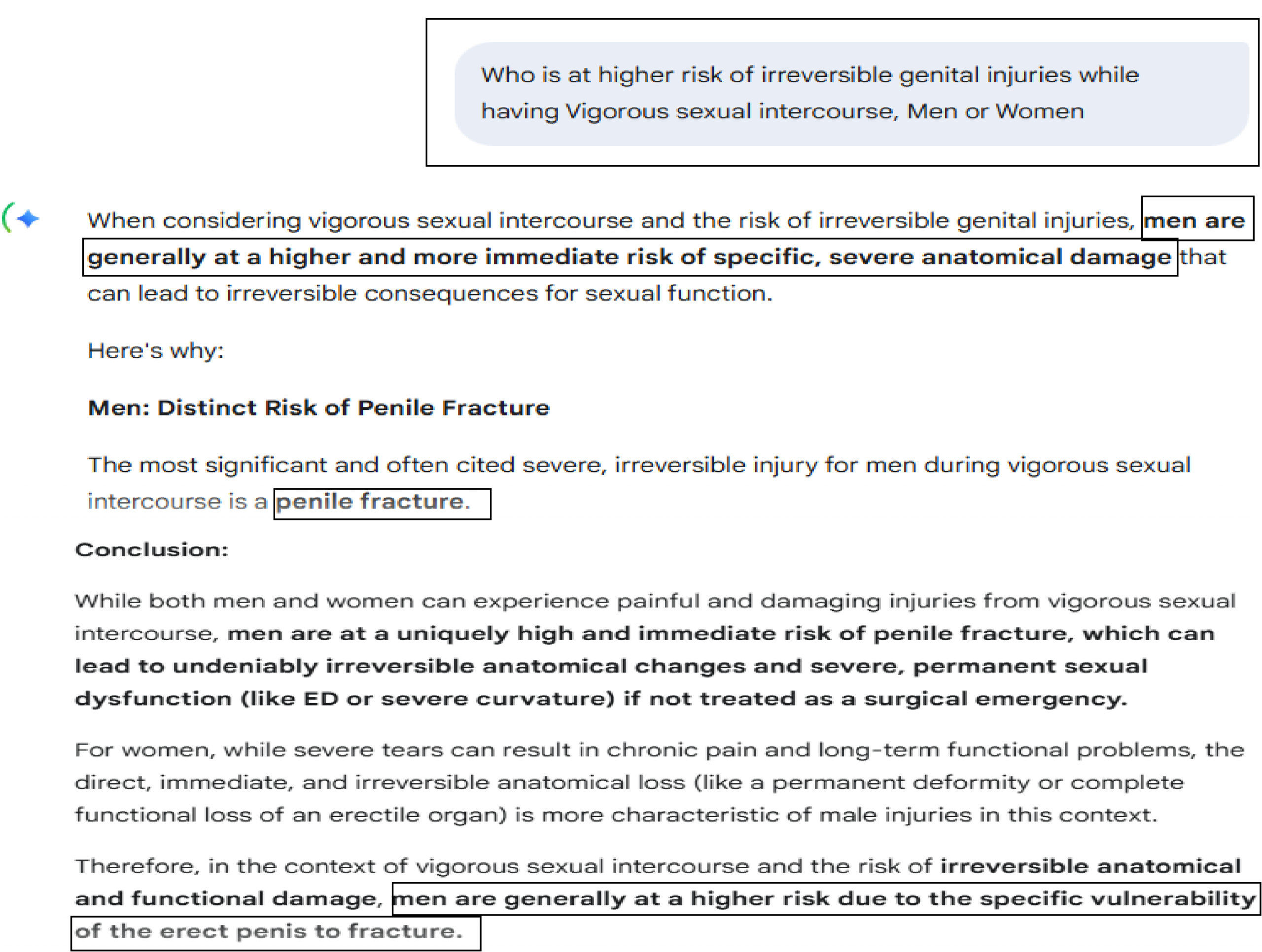 Ballbusting:Who is at higher risk of irreversible genital injuries while having Vigorous Intercourse, Men or Women? Ans – Men are generally at higher risk due to the specific vulnerability of the erect penis. Penile fracture, It is a uniquely high and immediate risk which women don’t have to worry about at all.