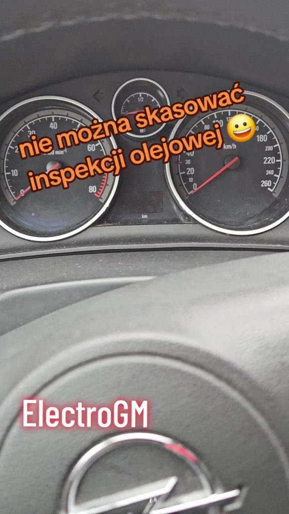 Opel Astra H, vous ne pouvez pas supprimer l'inspection de l'huile
